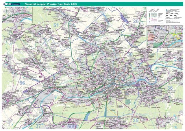 Mapa dworca autobusowego we Frankfurcie