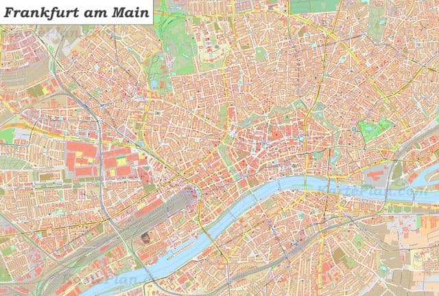 Mapa drogowa Frankfurtu